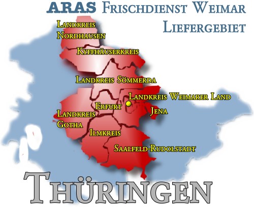 ARAS Weimar Liefergebiet